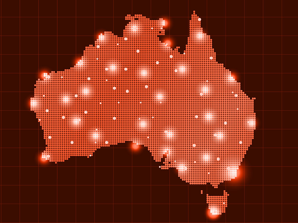 Digital Art Map of Australia | Illawarra NSW